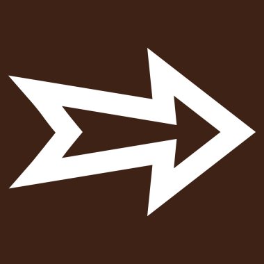 Ok şu ince çizgi vektör simgesi