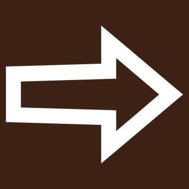 Ok şu ince çizgi vektör simgesi