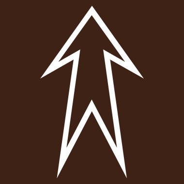 Kontur vektör simge yukarı ok