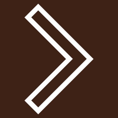 Ok ucu sağ kontur vektör simgesi