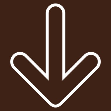 Kontur vektör simgesi aşağı yönlü ok