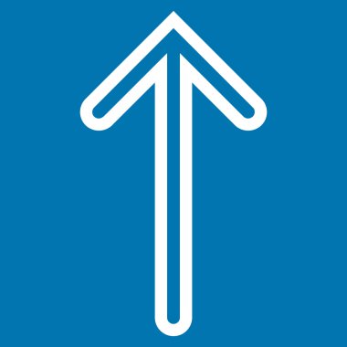 İnce çizgi vektör simge yukarı ok