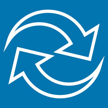 Oklar kontur vektör simge Yenile