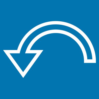 Sol ince çizgi vektör simge döndürmek