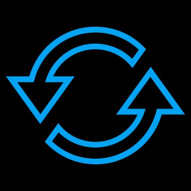 Sync okları anahat vektör simgesi