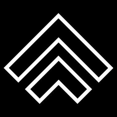 Yön yukarı kontur vektör simgesi