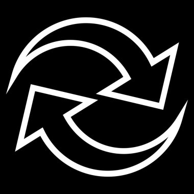 Oklar ince çizgi vektör simge Yenile