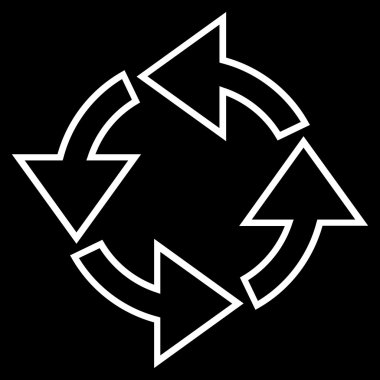 Döndürme kontur vektör simgesi