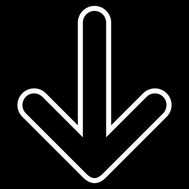 Kontur vektör simgesi aşağı yönlü ok