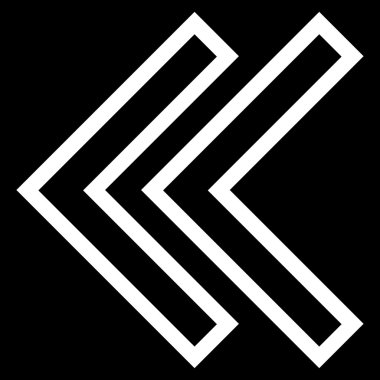 Shift sol kontur vektör simgesi