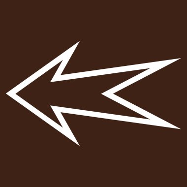 Ok sol kontur vektör simgesi