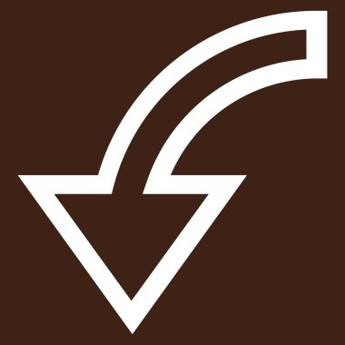 Döndürme sol kontur vektör simgesi