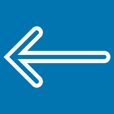 Ok sol kontur vektör simgesi