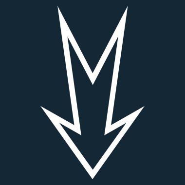 İnce çizgi vektör simgesi aşağı ok