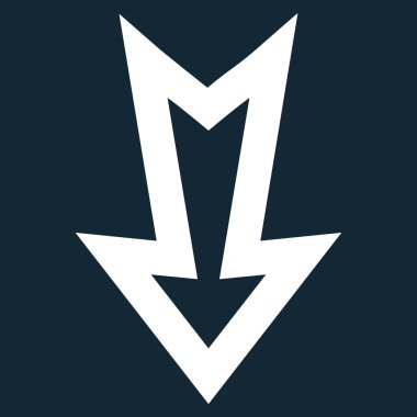 İnce çizgi vektör simgesi aşağı ok