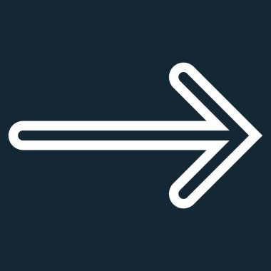 Ok sağ kontur vektör simgesi