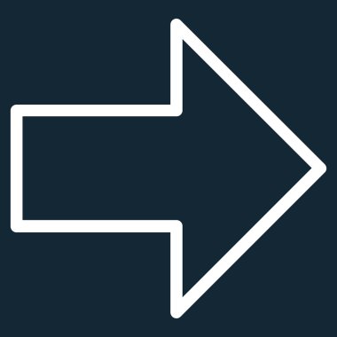 Ok şu ince çizgi vektör simgesi