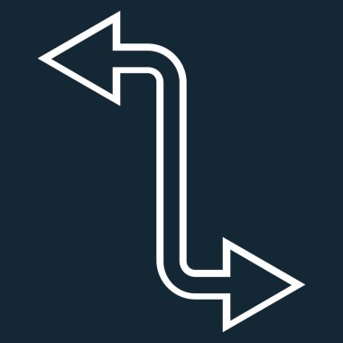 Eğri Exchange ok kontur vektör simgesi