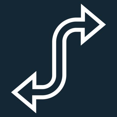 Exchange ok anahat vektör simgesi kavisli