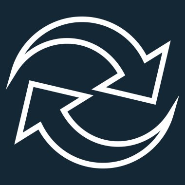 Oklar kontur vektör simge Yenile