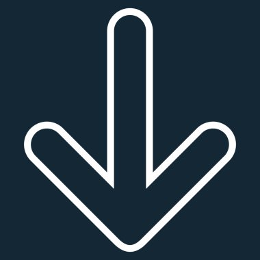 Kontur vektör simgesi aşağı yönlü ok