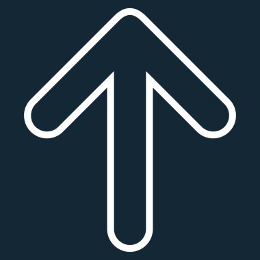 İnce çizgi vektör simge yukarı yönlü ok