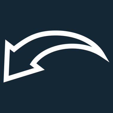 İnce çizgi vektör simgesi geri al