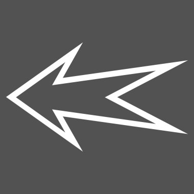 İnce çizgi vektör simge sol ok