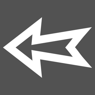 Ok sol kontur vektör simgesi