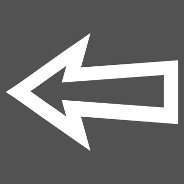 Ok sol kontur vektör simgesi