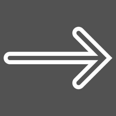 Ok sağ anahat vektör simgesi