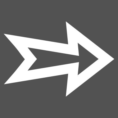 Ok sağ kontur vektör simgesi