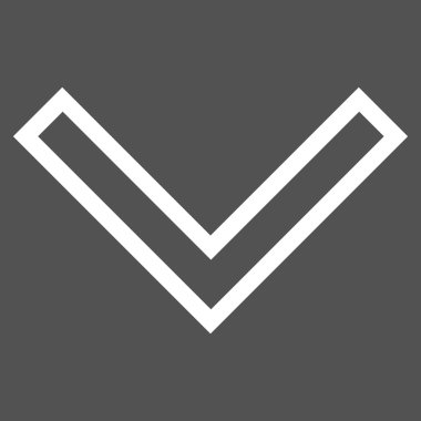 Kontur vektör simgesi aşağı ok ucu