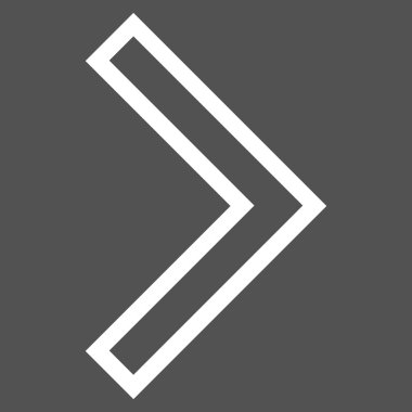 Ok ucu sağ kontur vektör simgesi