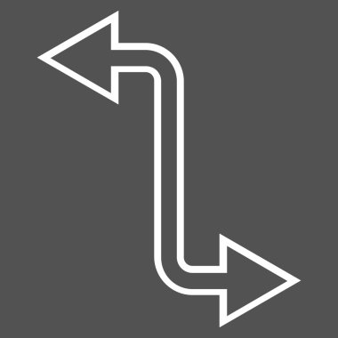 Exchange ok anahat vektör simgesi kavisli