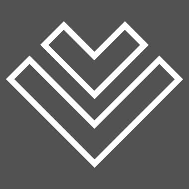 İnce çizgi vektör simgesi aşağı yön