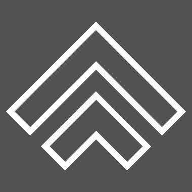 Yön yukarı kontur vektör simgesi