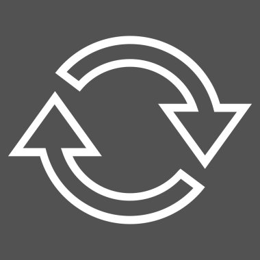 Oklar kontur vektör simge Yenile