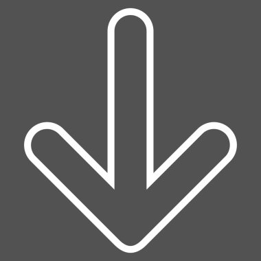 Kontur vektör simgesi aşağı yönlü ok