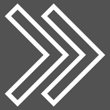 Üst karakter doğru anahat vektör simgesi