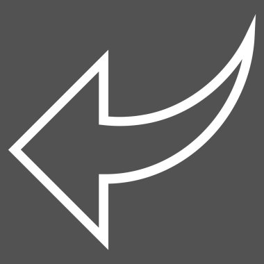 Anahat vektör simgesi geri al