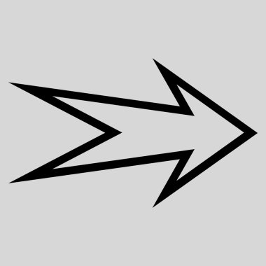 Ok şu ince çizgi vektör simgesi