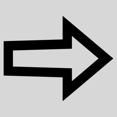 Kontur vektör simgesi sağ ok