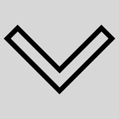 Kontur vektör simgesi aşağı ok ucu