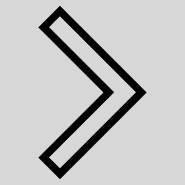 Ok ucu doğru anahat vektör simgesi