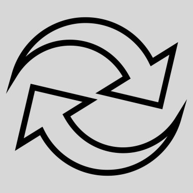 Oklar kontur vektör simge Yenile