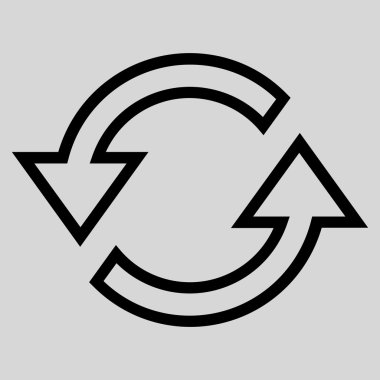 Eşitleme okları vektör simge kontur