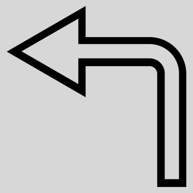 Sol kontur vektör simge açmak