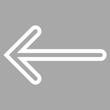 Ok sol anahat vektör simgesi