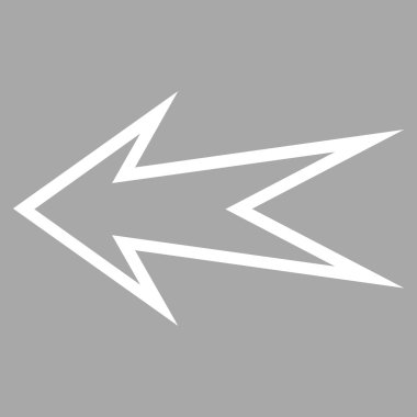 Ok sol kontur vektör simgesi